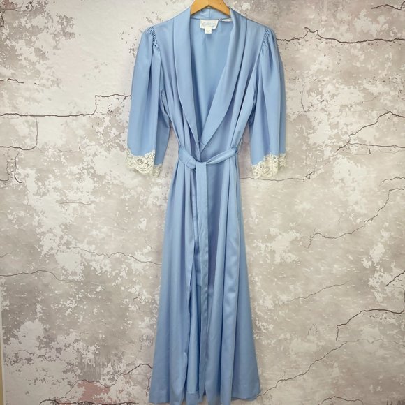Vintage Blue Eve Stillman Robe M - Picture 1 of 9